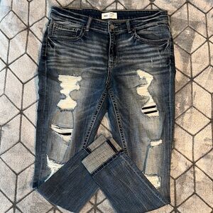 BKE Blue Skinny Distressed Jeans